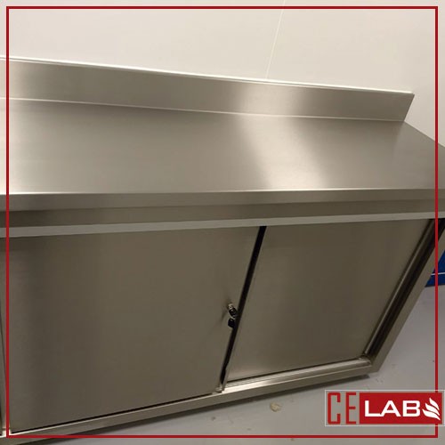 Bancada de inox para laboratório
